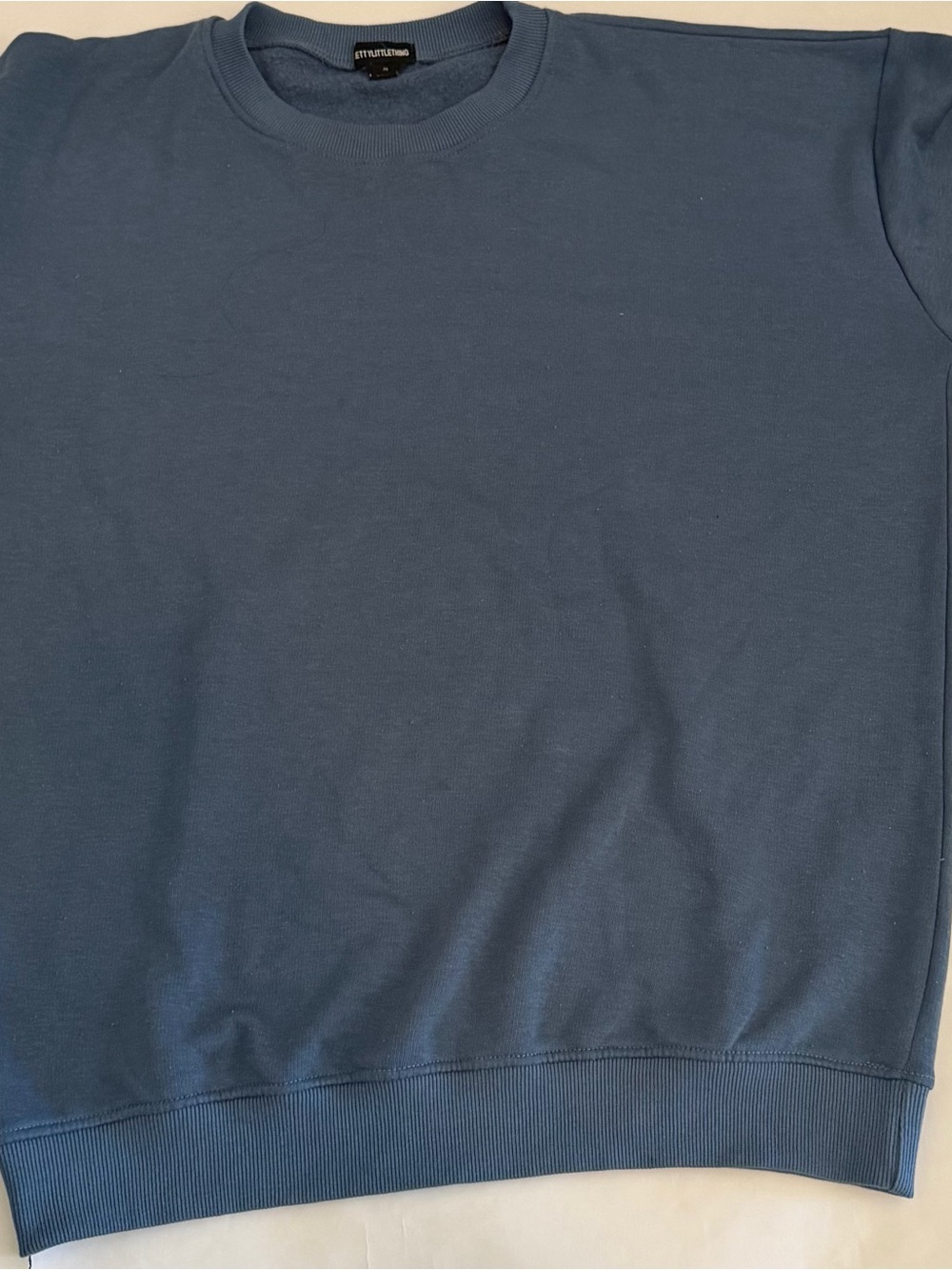PrettyLittleThing Women’s Slate Blue Crewneck Sweater